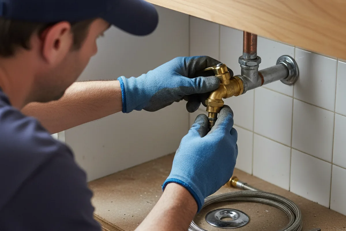 Shutoff valve and fitting work during Repiping in Harrison